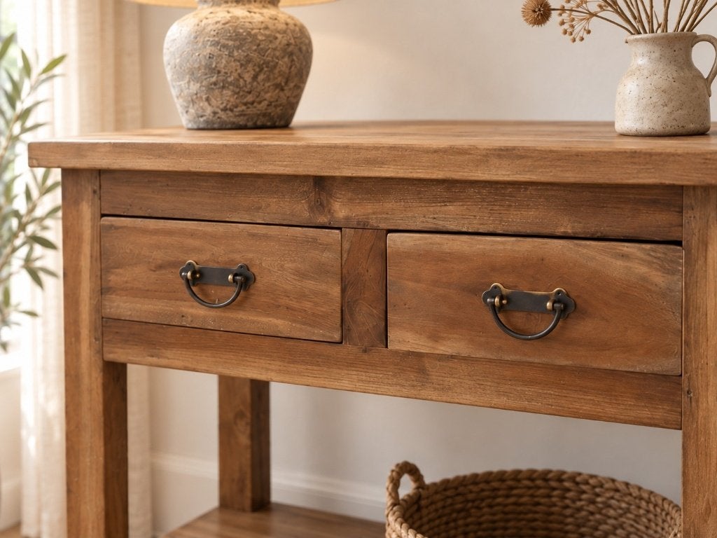 Nieuwe kleine houten sidetable – magazijnopruiming, Ophalen, 50 tot 100 cm, Nieuw, Landelijk, stoer, en industrieel