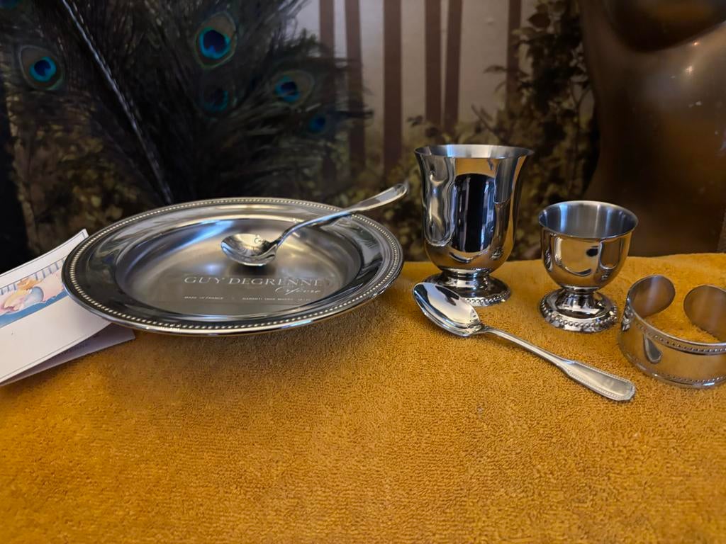 Zilverkleurige Guy Degrenne Orfèvre set, Ophalen of Verzenden