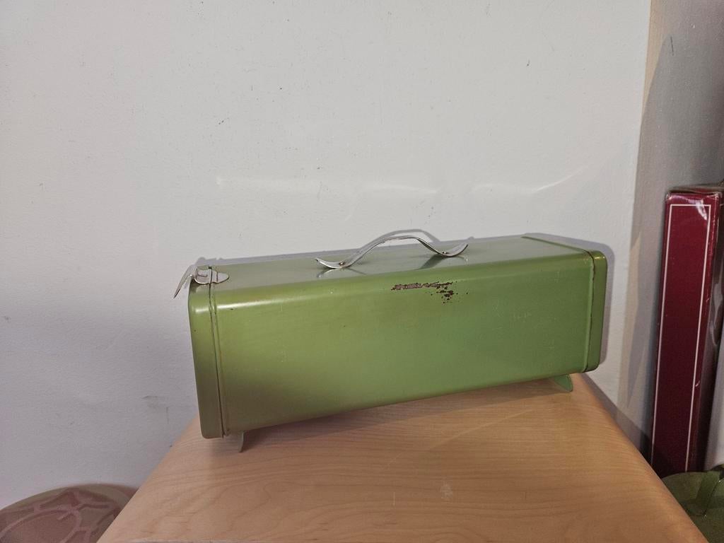 Vintage Resido cake trommel jaren '60 - Groen, Ophalen of Verzenden, Gebruikt