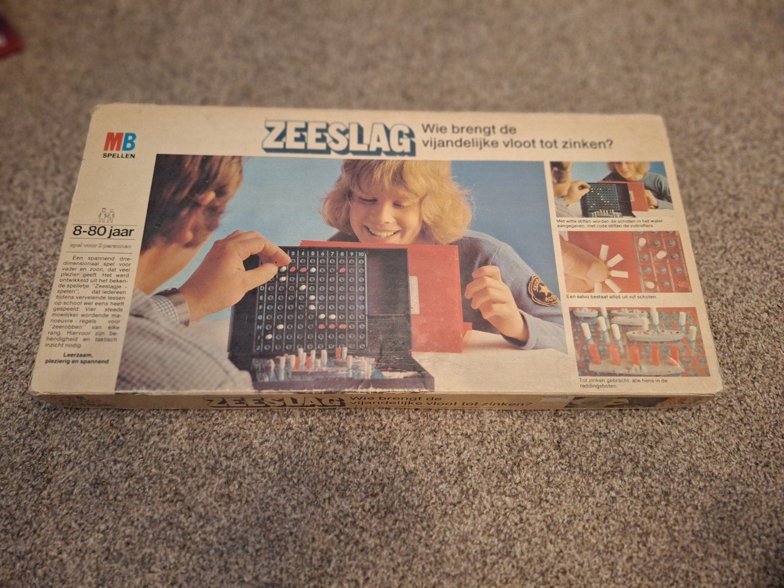 Vintage Zeeslag (Battleship) - Compleet en in goede staat, Een of twee spelers, Ophalen of Verzenden, Gebruikt, MB Spellen