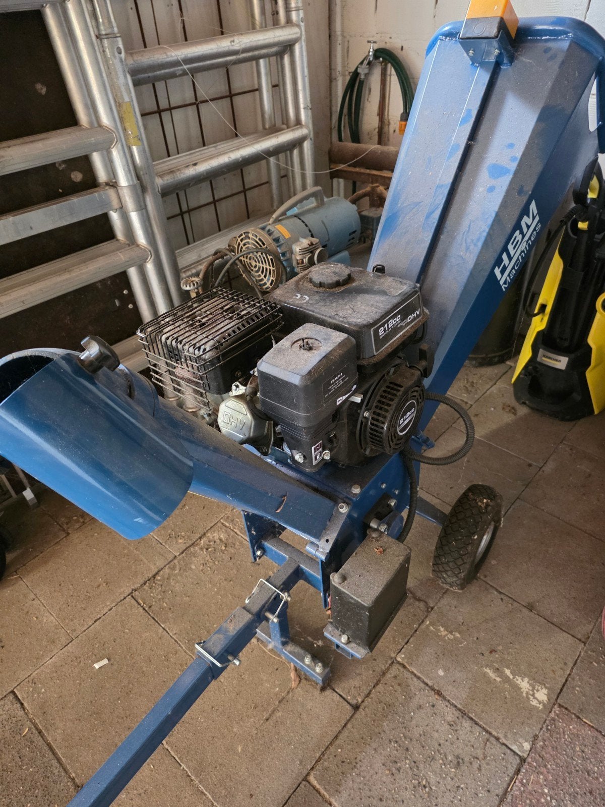 HBM Machines Houtversnipperaar 212cc Benzine, Ophalen of Verzenden, Gebruikt, Benzine, HBM Machines