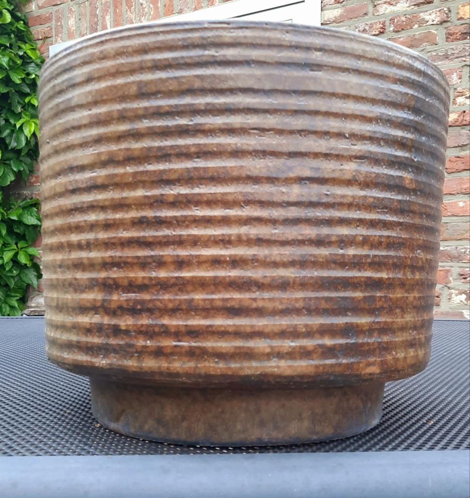 XXL Vintage bloempot, diameter 31 cm, hoogte 25 cm, Tuin en Terras, 25 tot 40 cm, Gebruikt, Rond, Ophalen of Verzenden