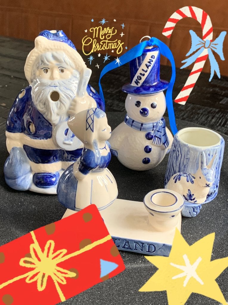 Mooie kerstset Delfts blauw stijl – nieuw!, Diversen, Ophalen of Verzenden, Nieuw