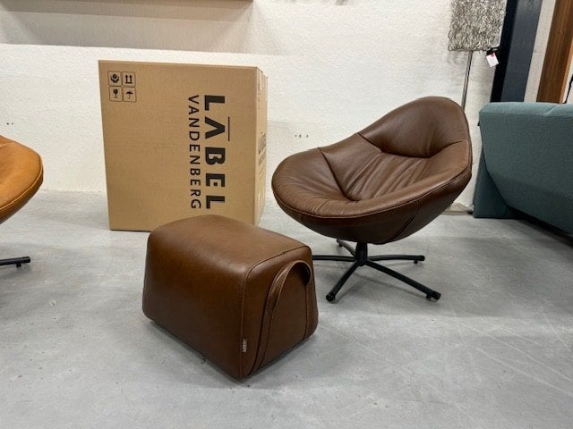 Nieuw Label van den Berg Hidde Soft Fauteuil Bruin leer