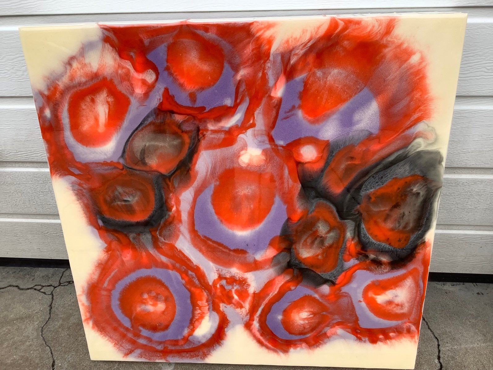 Epoxy kunstwerk schilderij, Ophalen