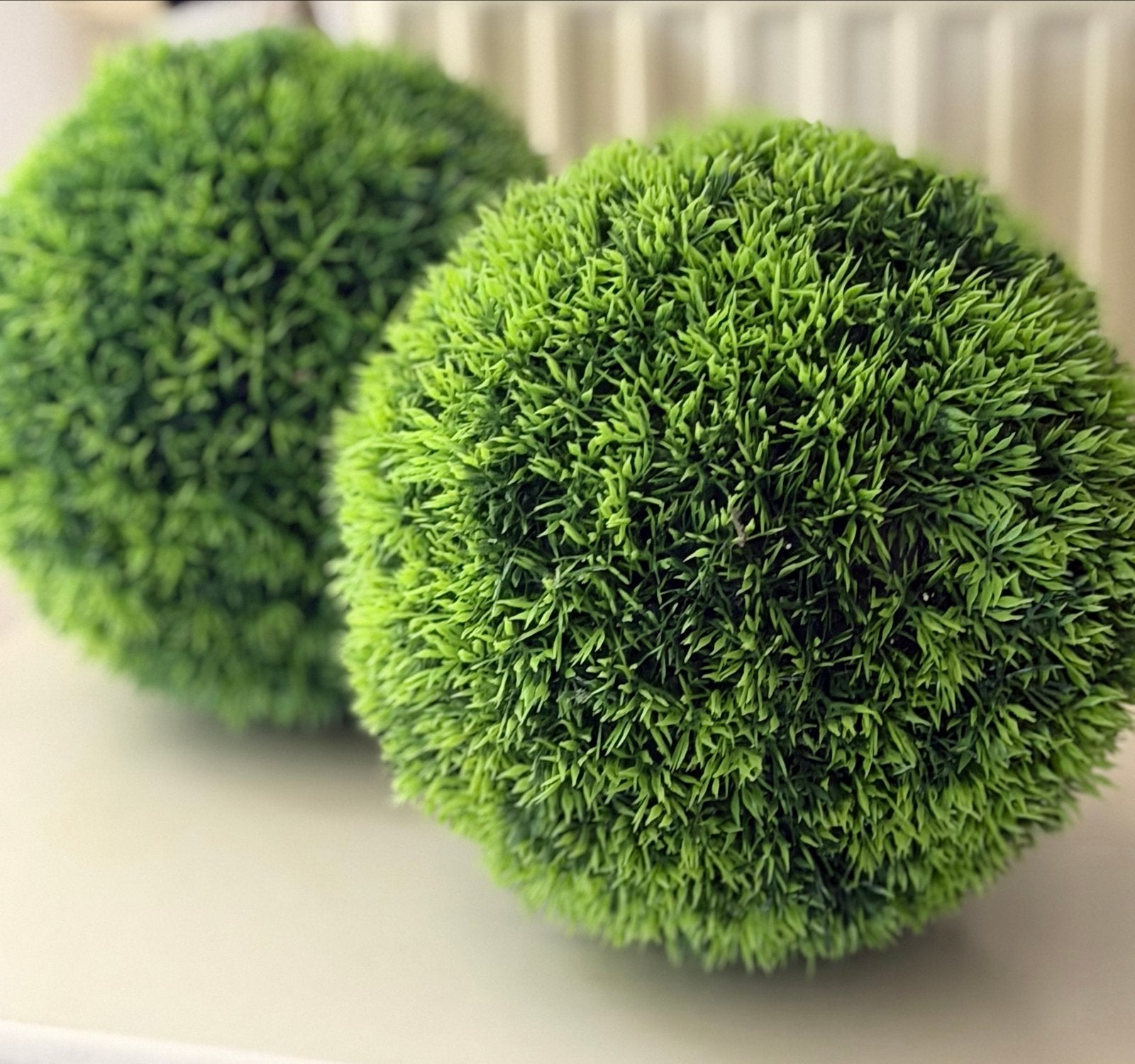Set van 2 kunstgras ballen, Ophalen, Binnen, Groen, Kunstplant