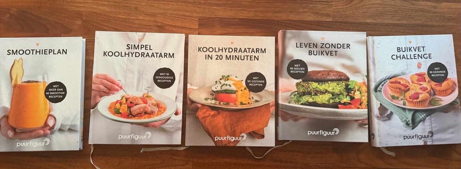 PuurFiguur Kookboeken Set: Gezond en Koolhydraatarm Koken, Boeken, Verzenden, Voorgerechten en Soepen, Zo goed als nieuw, Gezond koken