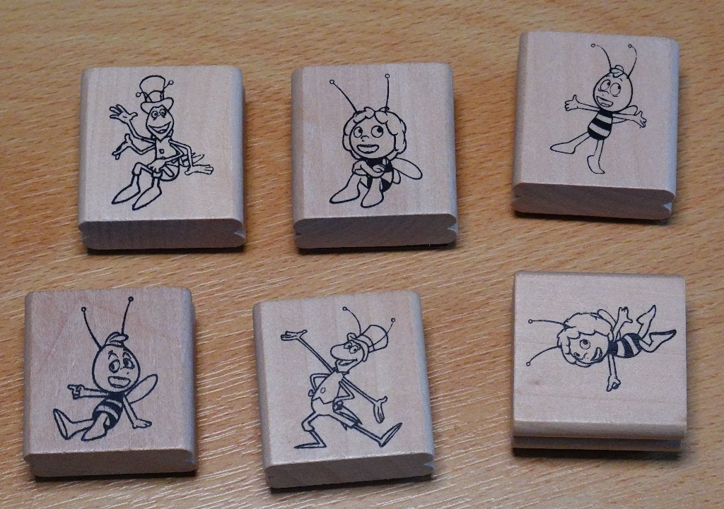 Stempels met Marja de Bij, Hobby en Vrije tijd, Ophalen of Verzenden, Zo goed als nieuw, Houten stempel