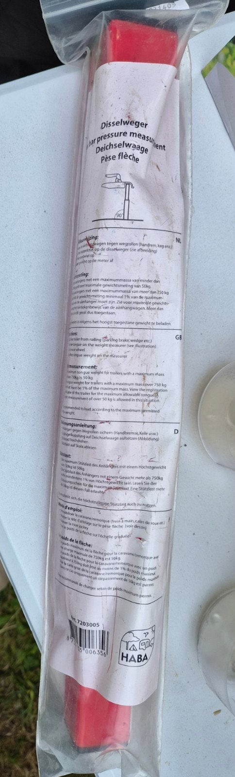 HABA Disselweger / Kogeldrukmeter voor aanhanger/caravan, Caravans en Kamperen, Ophalen of Verzenden