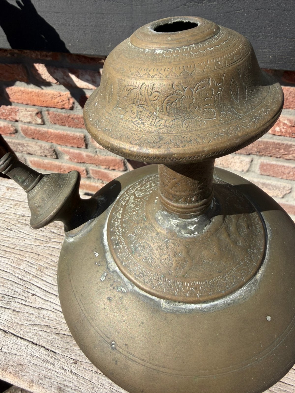 100 jaar oude koperen Kendi ( drinkfles), Ophalen of Verzenden