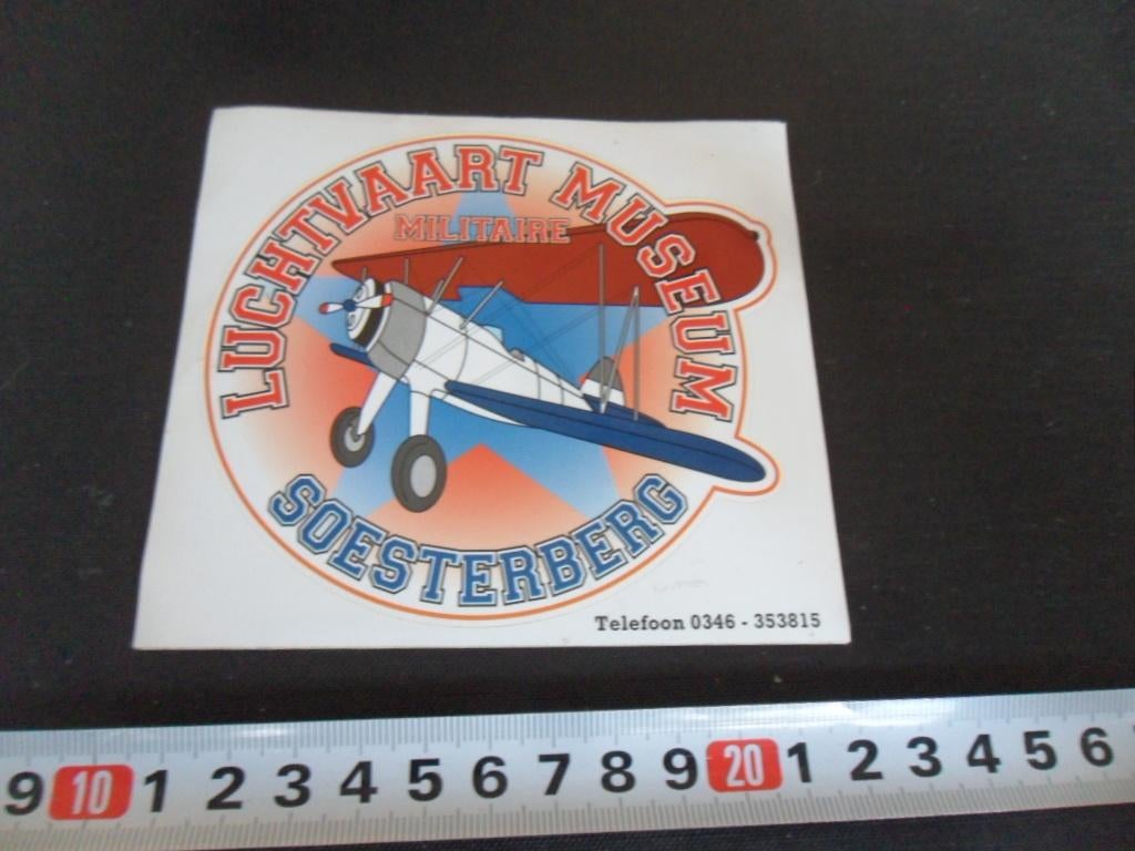 sticker Leger Soesterberg Luchtvaart Museum Militaire, Ophalen, Zo goed als nieuw, Sticker