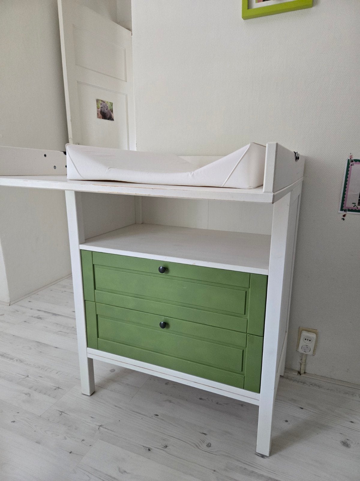 Commode met lades en opklapbaar blad, Ophalen, Gebruikt, 50 tot 70 cm, 75 tot 100 cm
