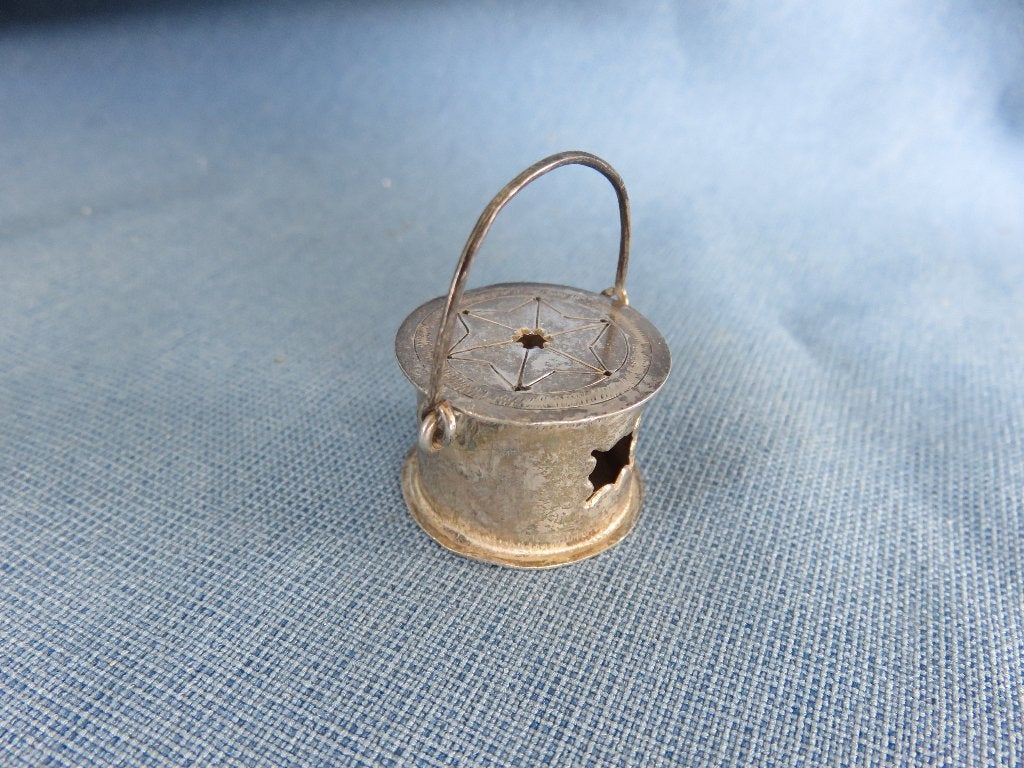 Voet stoof in miniatuur in zilver, Ophalen of Verzenden, Zilver