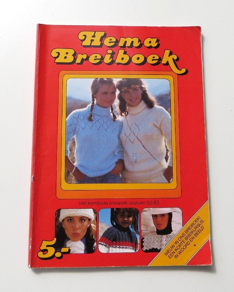 Vintage magazine M5583: Hema breiboek seizoen 82/83, Hobby en Vrije tijd, Ophalen of Verzenden, Gebruikt, Breien, Patroon of Boek