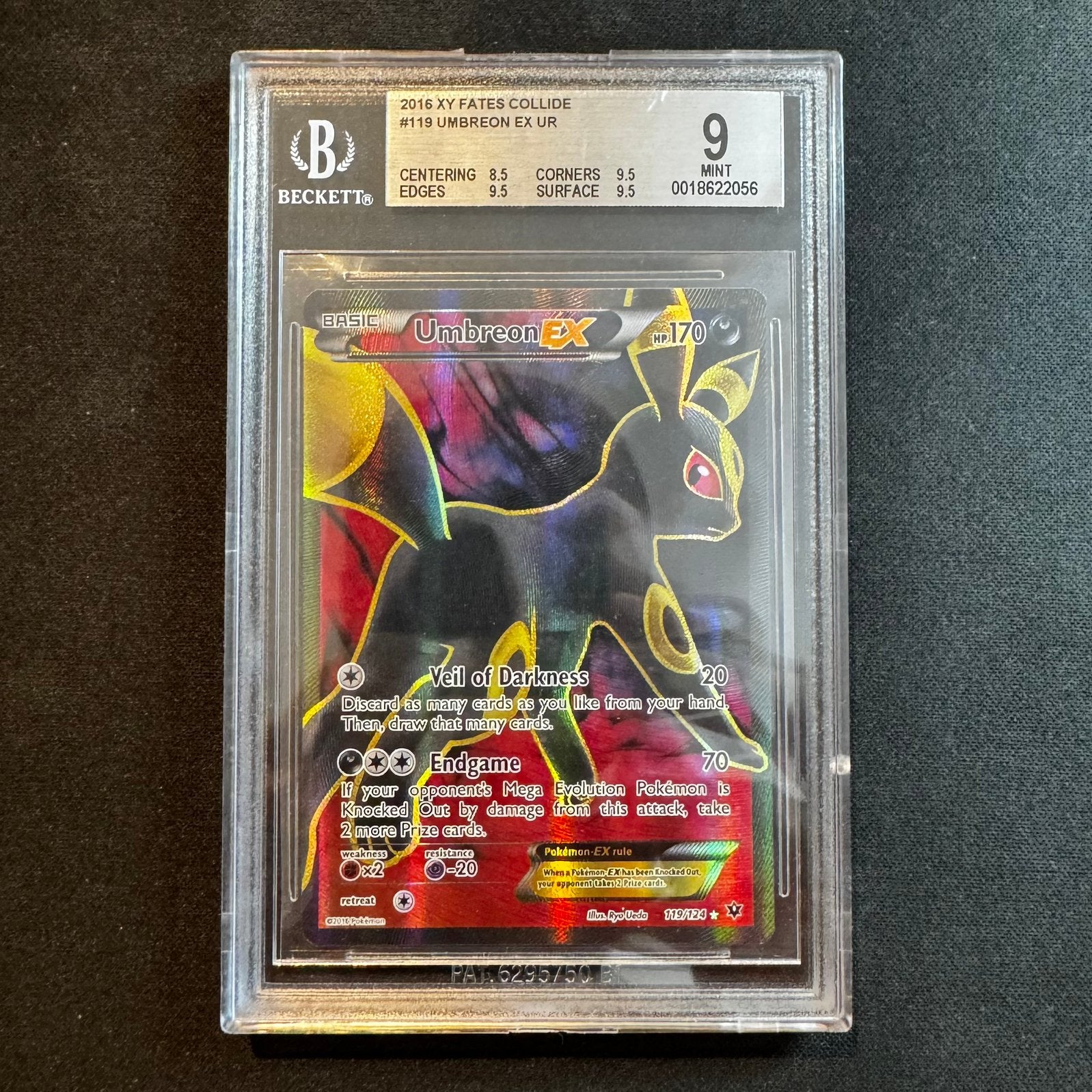 Pokémon Umbreon 119/124 BGS 9 Fates Collide, Ophalen of Verzenden, Zo goed als nieuw