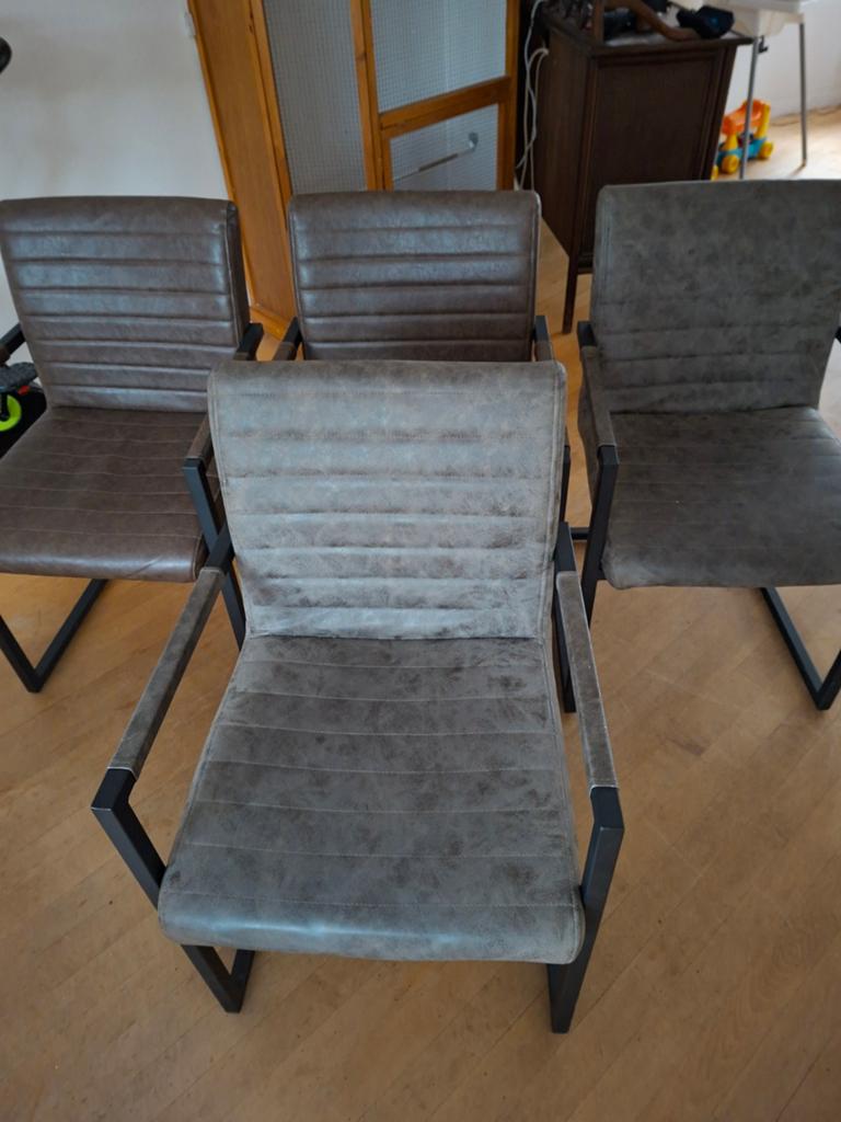 6 stoelen, Ophalen of Verzenden, Gebruikt, Grijs