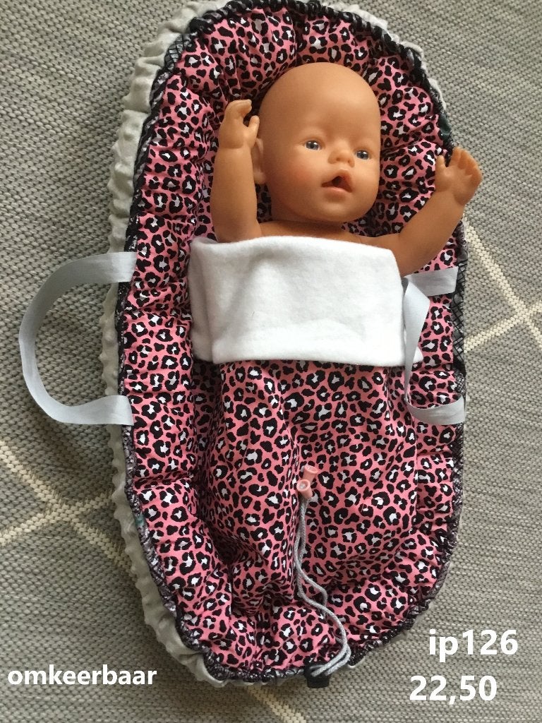 Poppenkleertjes baby born. Babynestje panter roze., Ophalen of Verzenden, Nieuw, Babypop