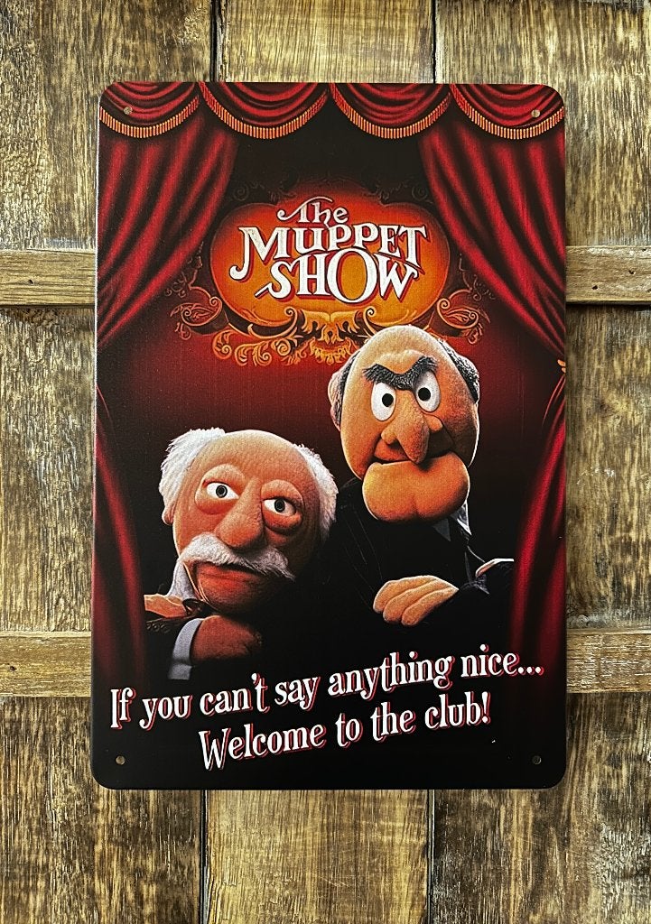 Statler en Waldorf Muppets reclamebord van metaal decoratie, Info@deconoord.nl, Deco Noord, Nieuw, Ophalen of Verzenden