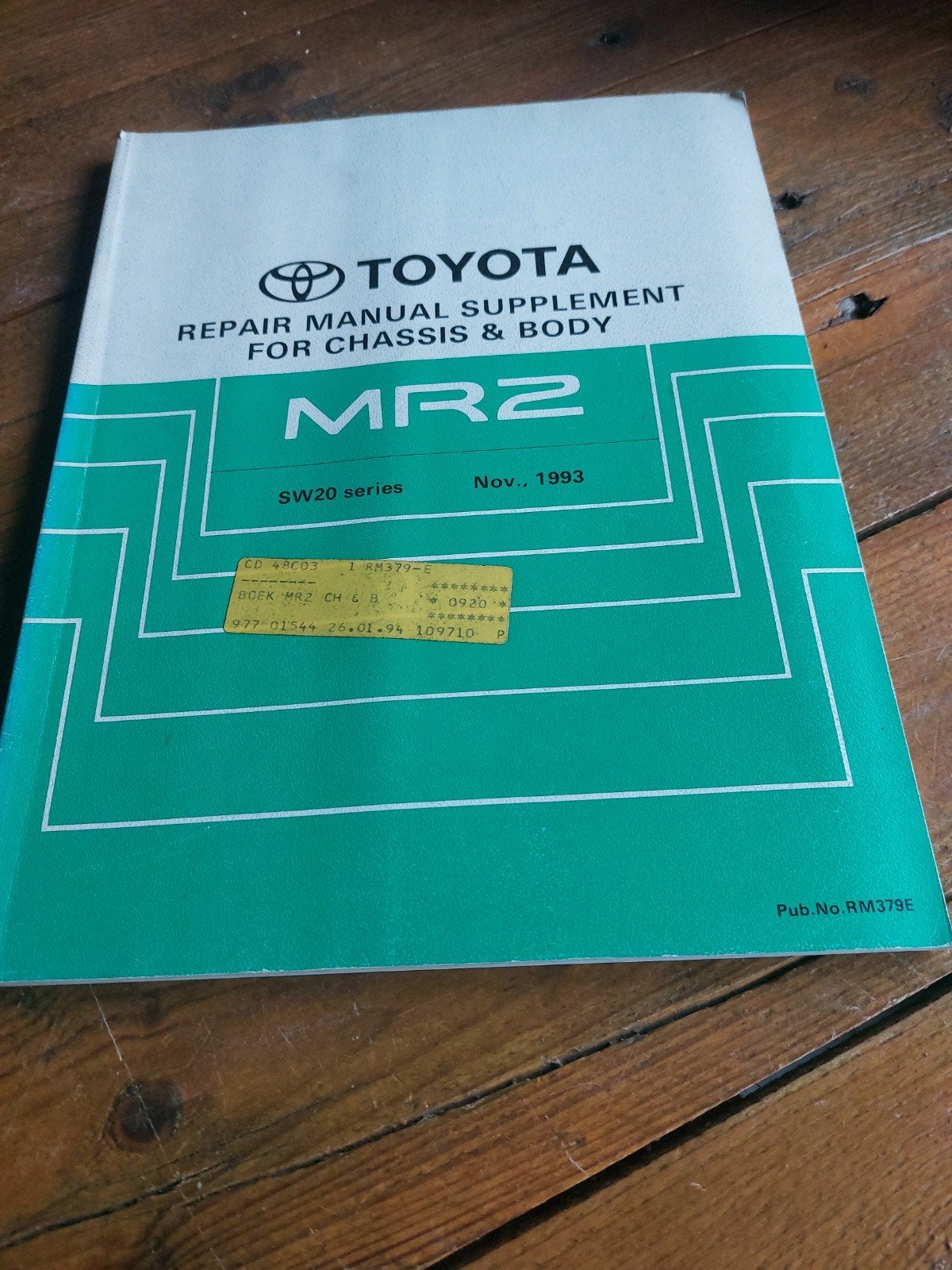 REPAIR MANUAL CHASSIS EN BODY TOYOTA MR2 SW20, Auto diversen, Handleidingen en Instructieboekjes, Ophalen of Verzenden