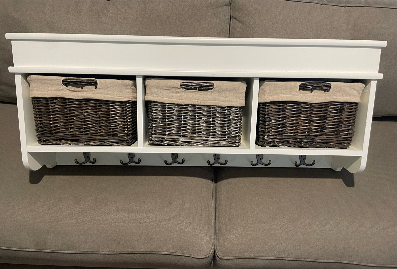 Witte wandkapstok te koop, Zo goed als nieuw, Minder dan 100 cm, Hout, Ophalen