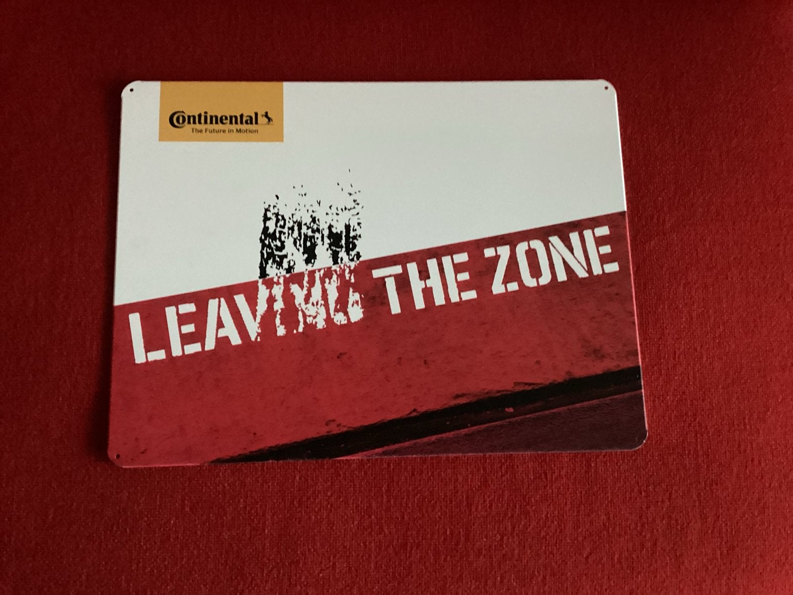 Formule 1 Reclame Bord - Continental "Leaving the Zone, Ophalen of Verzenden, Gebruikt, Formule 1