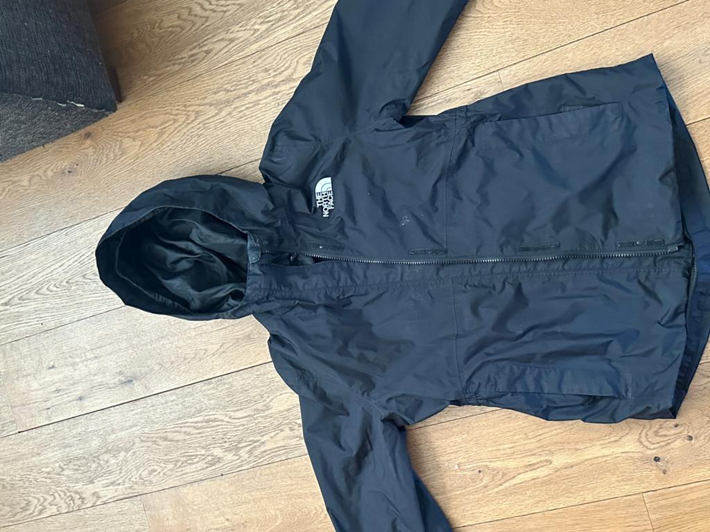 North face regenjas zwart, Ophalen of Verzenden, Gebruikt, Jongen of Meisje, Jas