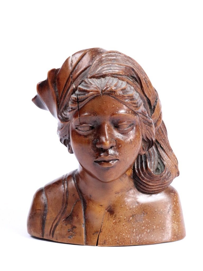Bali Art Deco Buste Jonge Vrouw, Ophalen of Verzenden, Hout, Buste, Vrouw