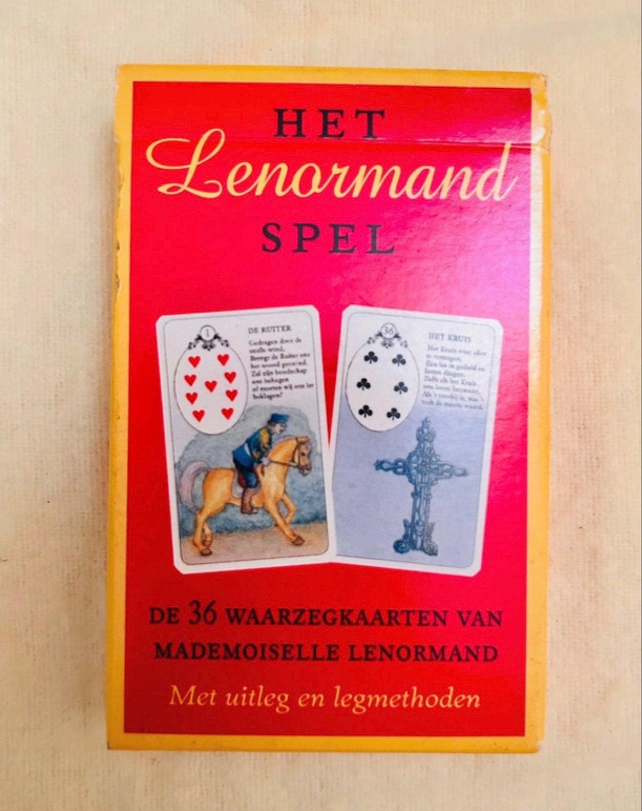 Het Lenormand Spel - Waarzegkaarten met uitleg, Een of twee spelers, Ophalen of Verzenden, Gebruikt