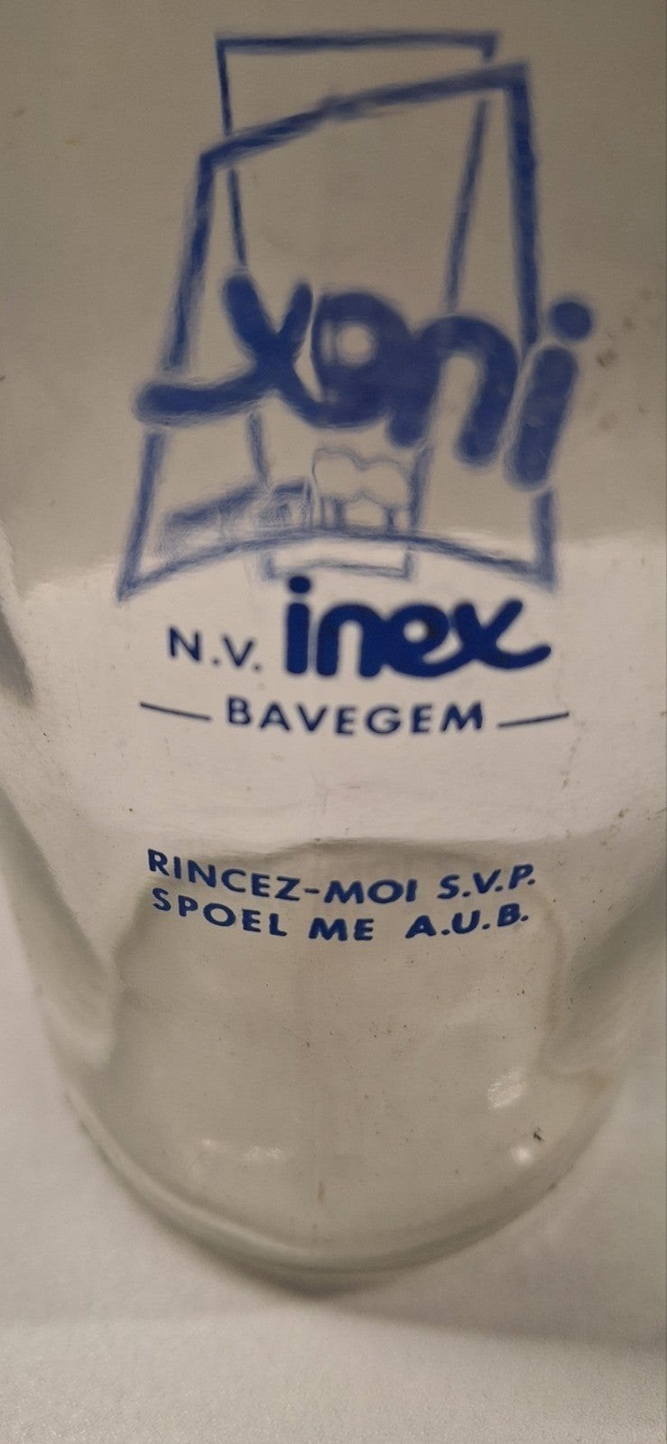 Vintage Inex melkfles - N.V. Inex Bavegem, Antiek en Kunst, Verzenden