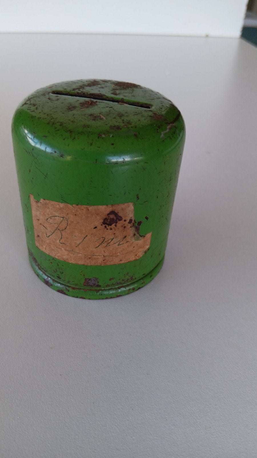 Vintage spaarpot boerenleenbank.
Gebruikte staat en onderzij, Verzamelen, Ophalen of Verzenden, Gebruikt, Metaal of Blik, Overige thema's