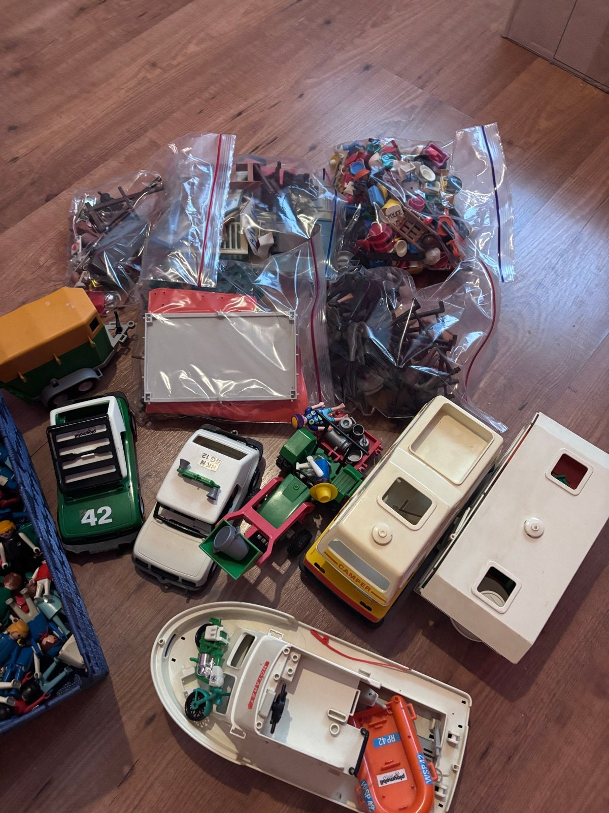Grote partij Playmobil met voertuigen, figuren en accessoire, Ophalen, Gebruikt, Losse onderdelen, Overige typen