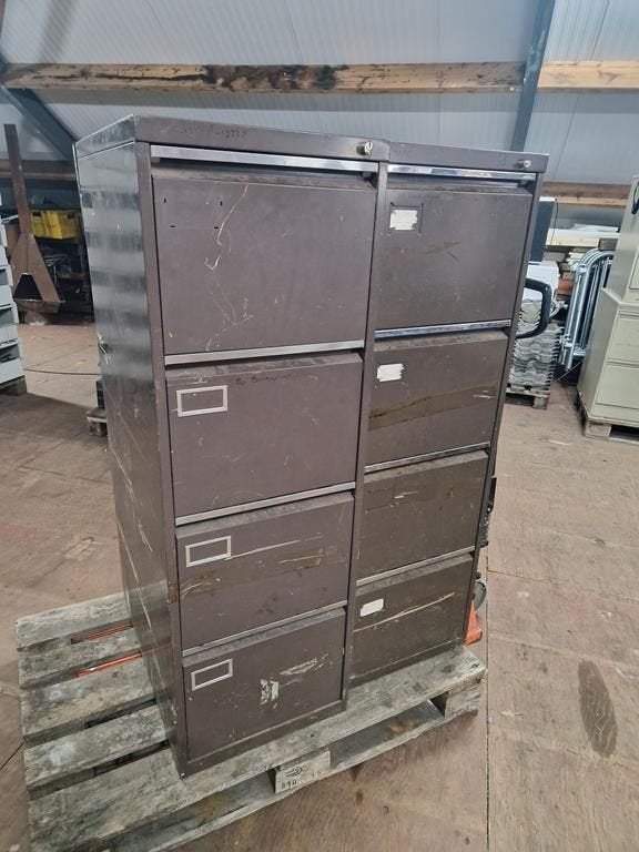 2 stuks Metalen lade kasten, Ophalen, Kast, Minder dan 50 cm, Gebruikt