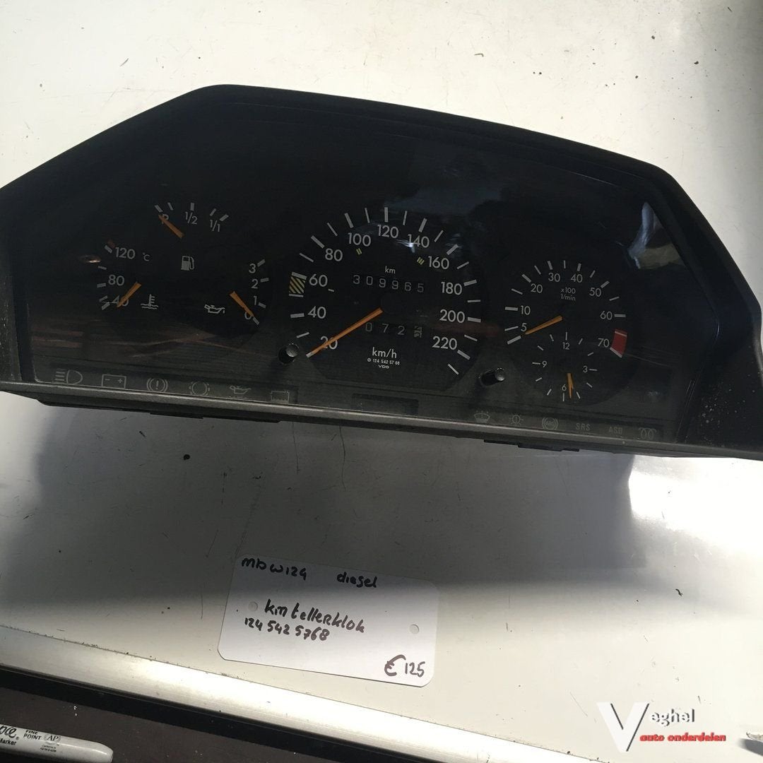 Mercedes W124 Diesel   Km Tellerklok   124 542 5768, Gebruikt, -, -, Ophalen of Verzenden