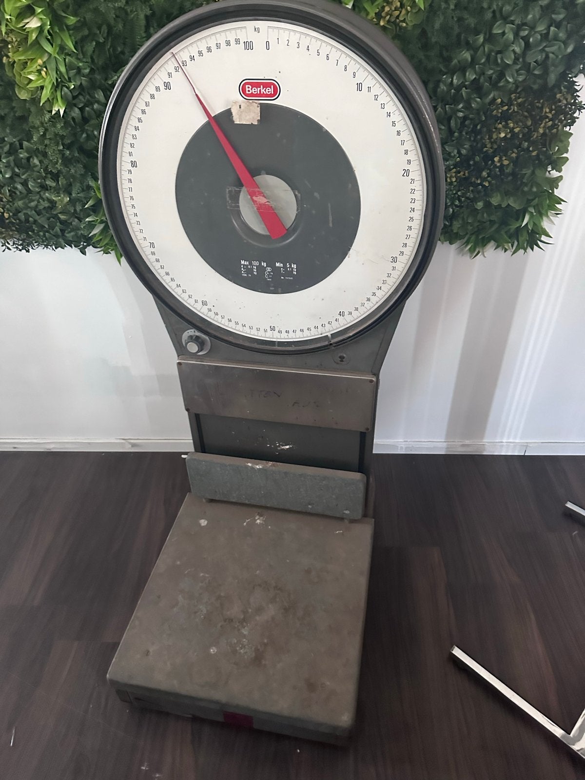 Vintage Berkel Vloerweegschaal - Max. 100 kg, Ophalen of Verzenden, Gebruikt, Vloerweegschaal, 50 tot 100 kg