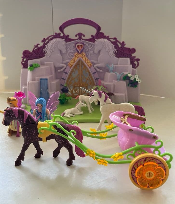 Playmobil Feeën Paleis met Eenhoorns en Koets, Gebouw, Complete set, Fantasy, Ophalen of Verzenden