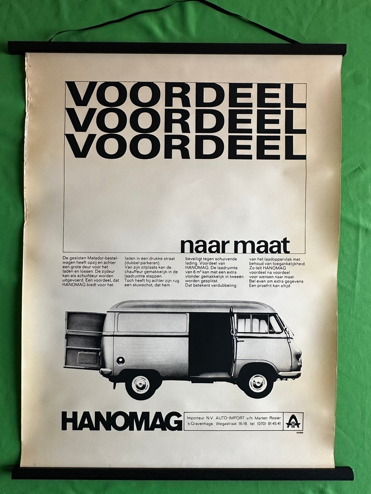 Hanomag originele Nederlandse dealer poster XL ca. 91x65cm, Ophalen of Verzenden, Gebruikt, Auto's
