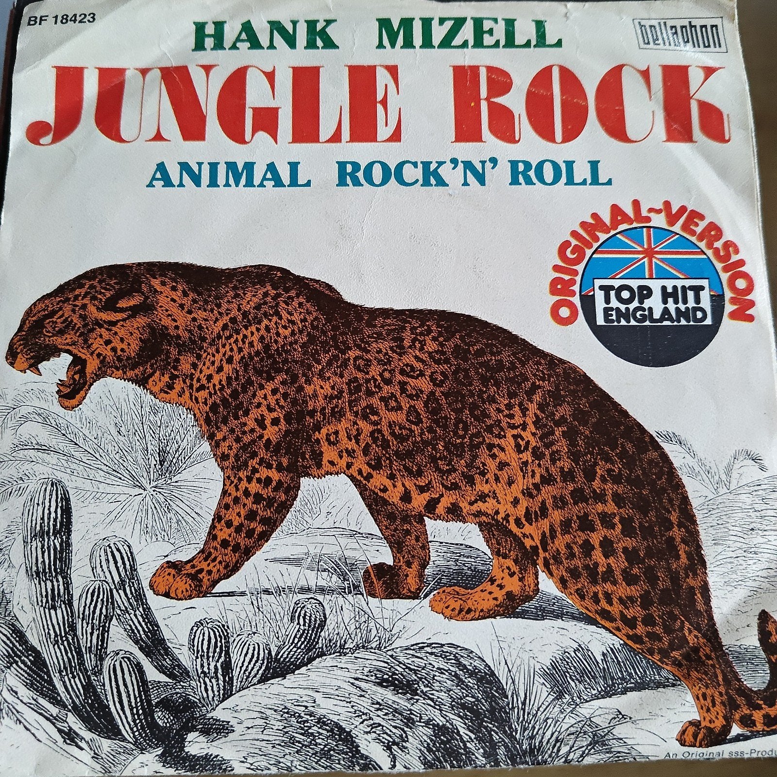 Hank Mizell - Jungle Rock / Animal Rock 'n' Roll (7 inch), Cd's en Dvd's, Vinyl Singles, Gebruikt, 7 inch, Ophalen of Verzenden