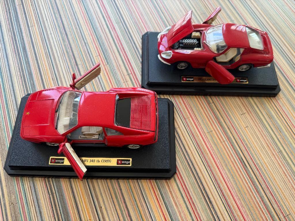 1:24 Bburago Ferrari 275 GTB4 (1966) + Ferrari 348 tb (1989), Hobby en Vrije tijd, Modelauto's | 1:24, Ophalen of Verzenden, Gebruikt