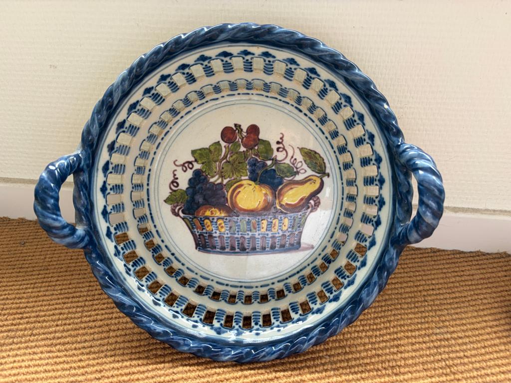 Antieke Makkum Tichelaar Fruitschaal model 545, Ophalen