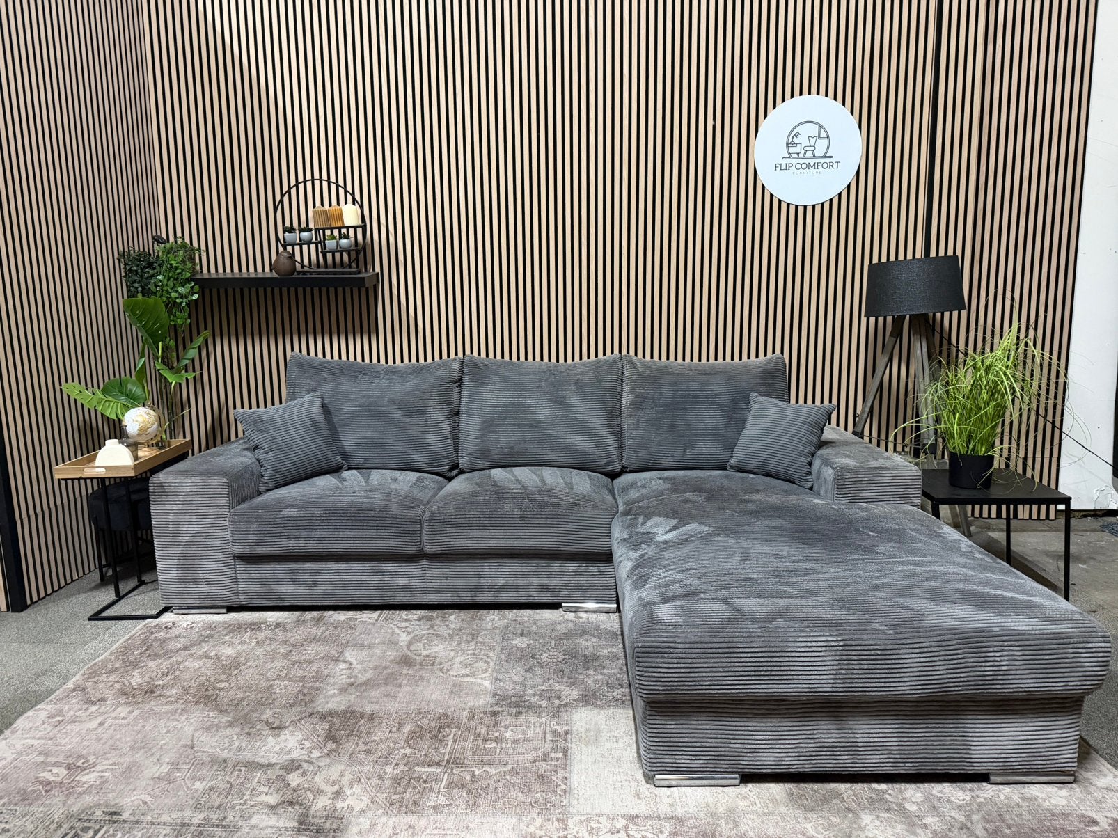 “GRATIS LEVERING” Prachtige ribstof hoekbank! 280x200, 250 tot 300 cm, 125 tot 150 cm, Verzenden, Hoekbank