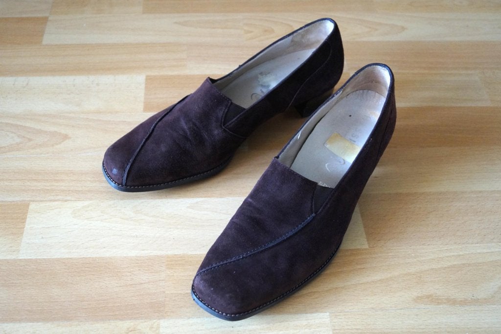 Hassia bruine suède damesschoenen met 4 cm hak, mt 41,5, Hassia, Pumps, Bruin, Ophalen of Verzenden