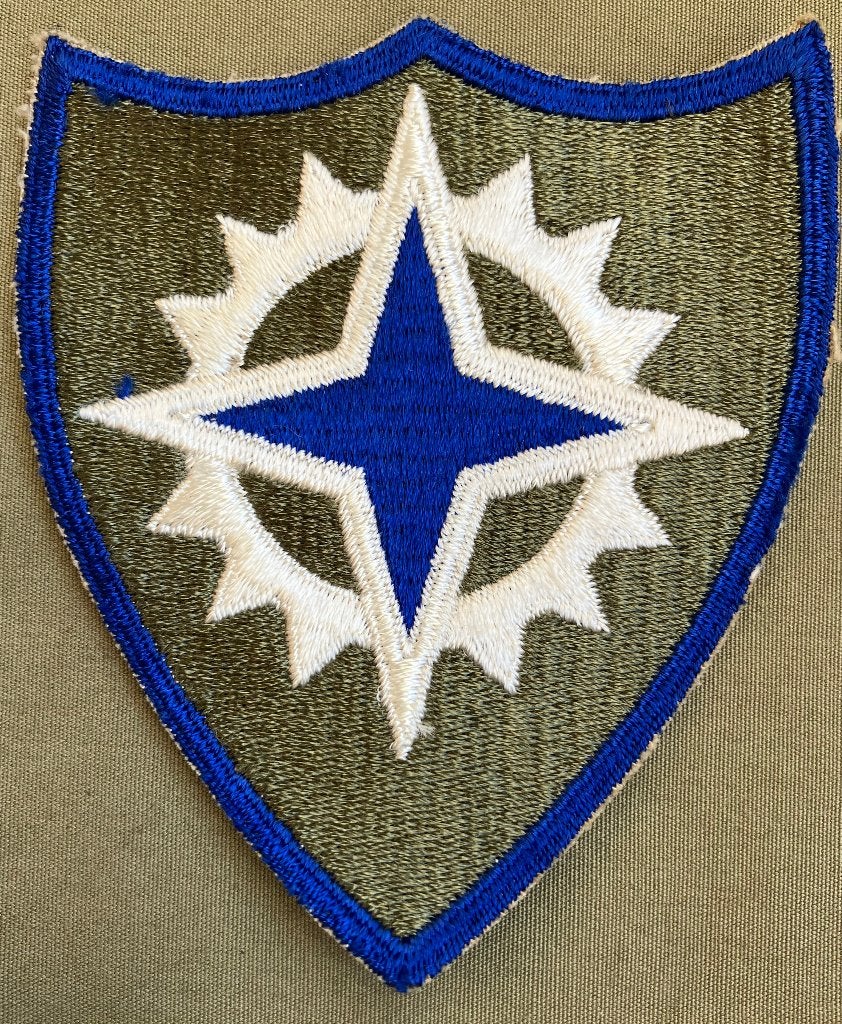 US WW2 Shoulder Patch - 16th Army Corps ETO, Ophalen of Verzenden, Landmacht, Amerika, Embleem of Badge