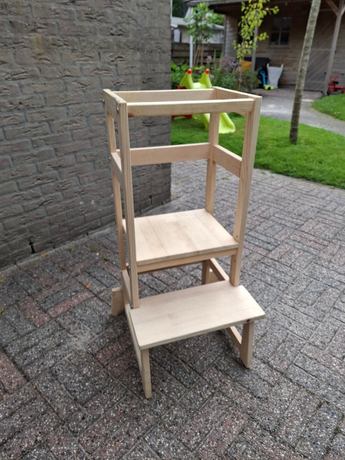 Houten leertoren, Ophalen, Gebruikt