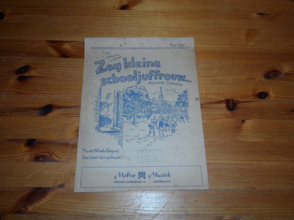 Zeg kleine schooljuffrouw - cascades - alfred zmigrod, Accordeon, Gebruikt, Ophalen of Verzenden, Artiest of Componist