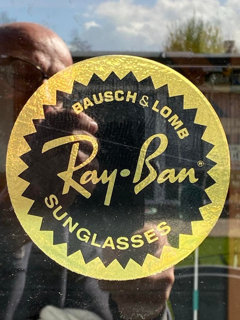 Ray Ban dealer sticker jaren 70/80 vintage zeer zeldzaam, Verzamelen, Ophalen of Verzenden, Gebruikt, Merk