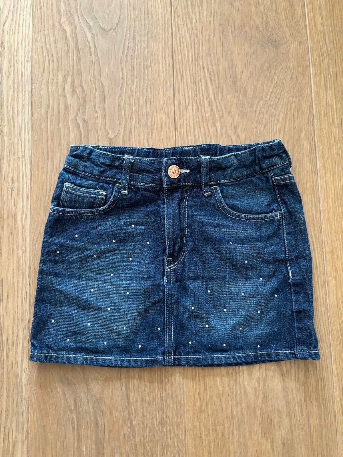 H&M &Denim spijkerrokje met stippen maat 122, Ophalen of Verzenden, Gebruikt, Meisje