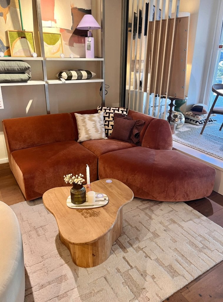 HKliving jax bank, Magnolia, 250 tot 300 cm, HKliving, Nieuw, 75 tot 100 cm