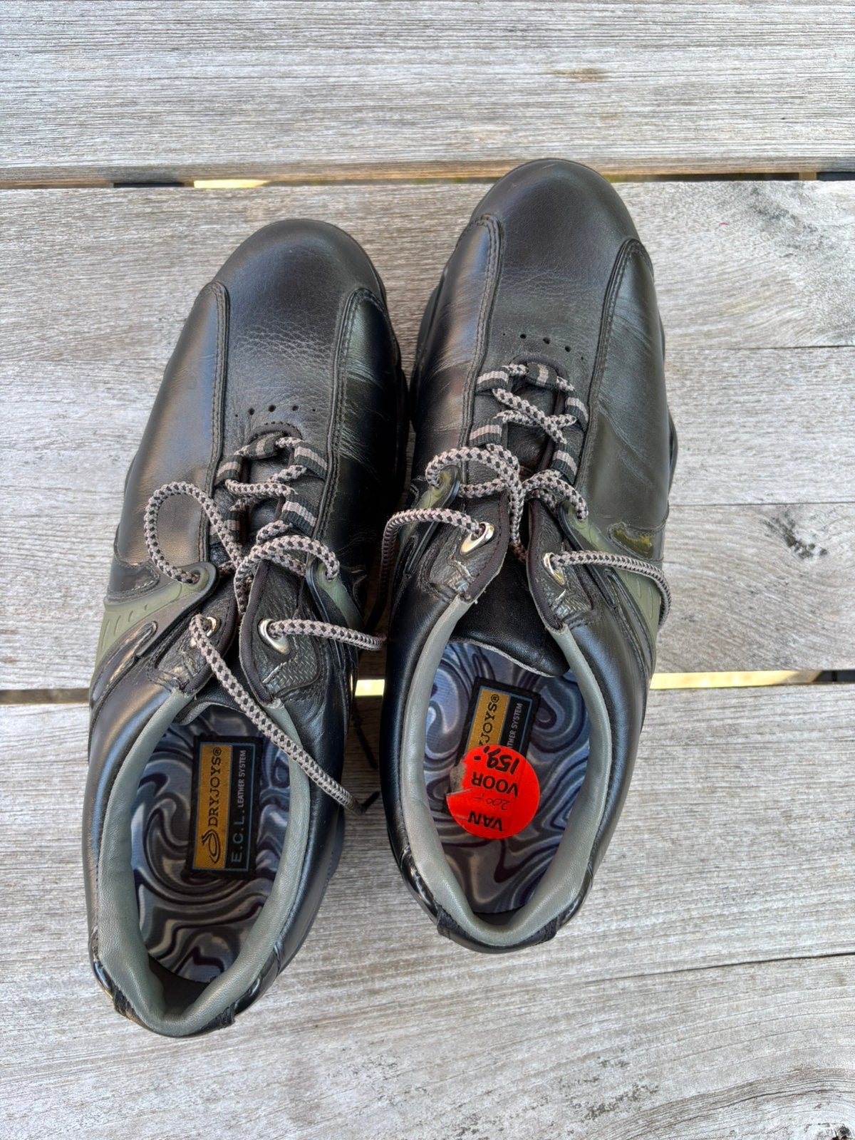 Leren golfschoenen met optiflex 2 zool - Dryjoys - maat 42, Sport en Fitness, Golf, Ophalen of Verzenden, Zo goed als nieuw, Schoenen