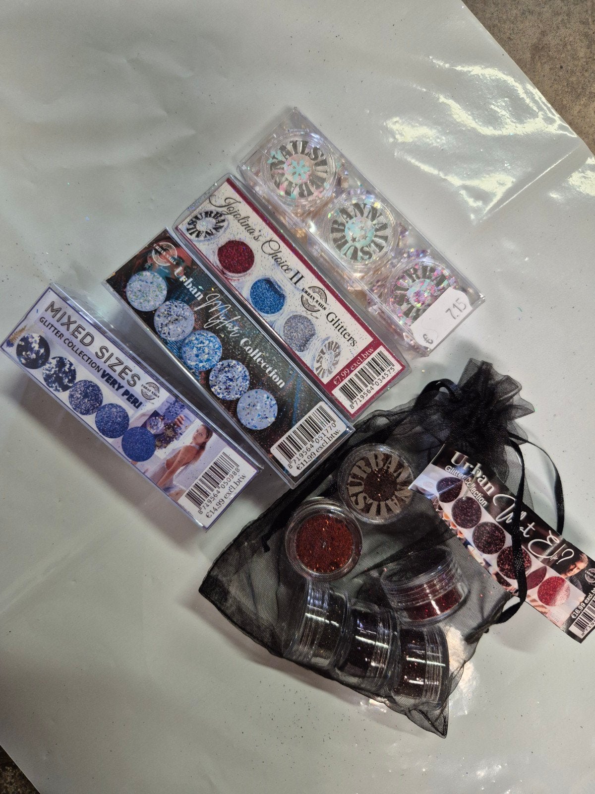 Nieuw Urban Nails 5x glitter collectie pakket 8, Overige kleuren, Nieuw, Ophalen of Verzenden, Handen en Nagels