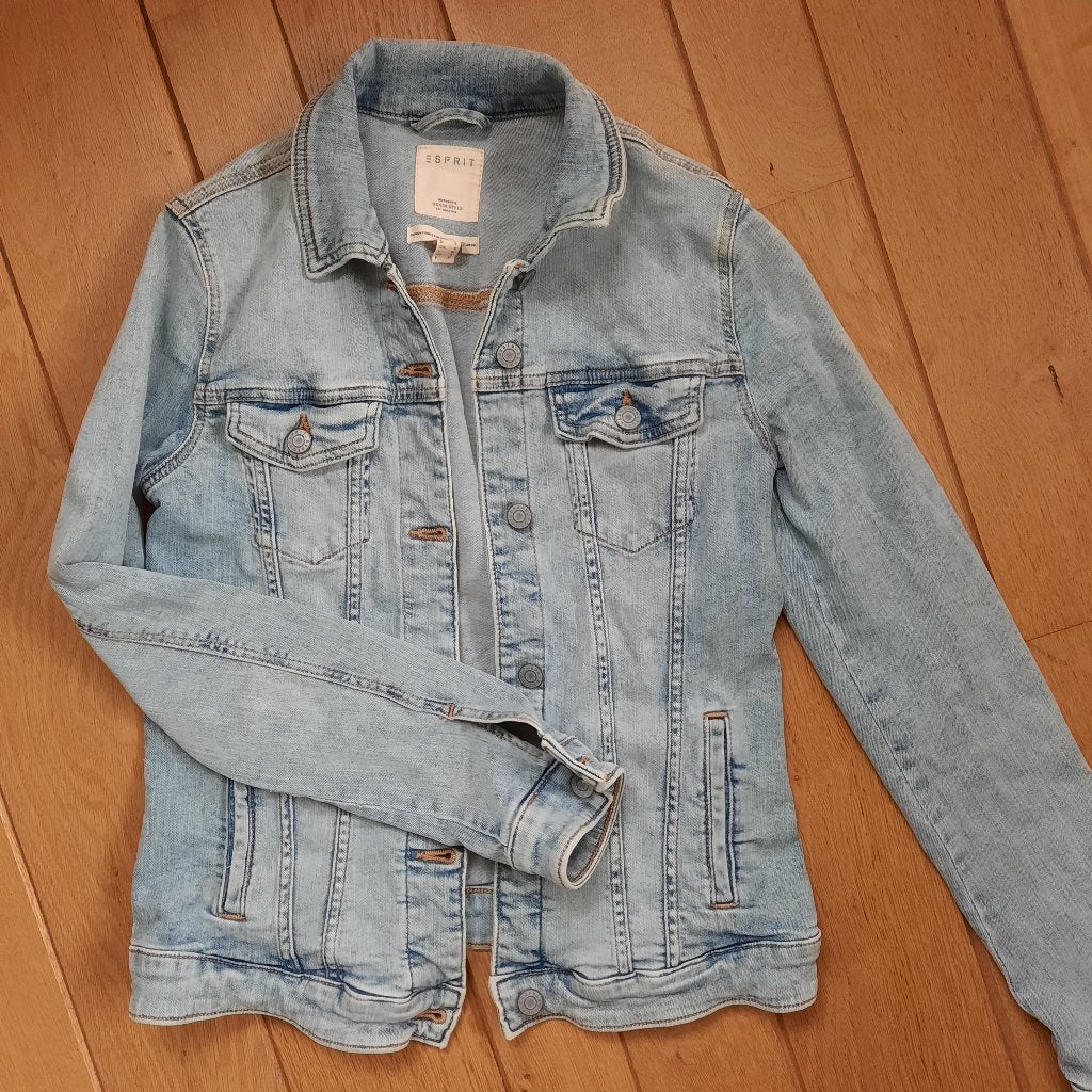 Esprit spijkerjack licht blauw maat S, Maat 38/40 (M), Blauw, Ophalen of Verzenden, Zo goed als nieuw